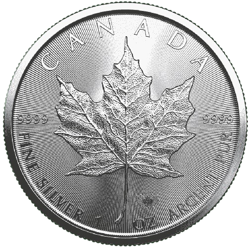 1oz Silver Maple Leaf Coin – Random Date | Royal Canadian Mint (.9999 Fine Silver)