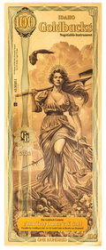 100 Idaho Goldback 1/10th Troy ounce 24k Gold