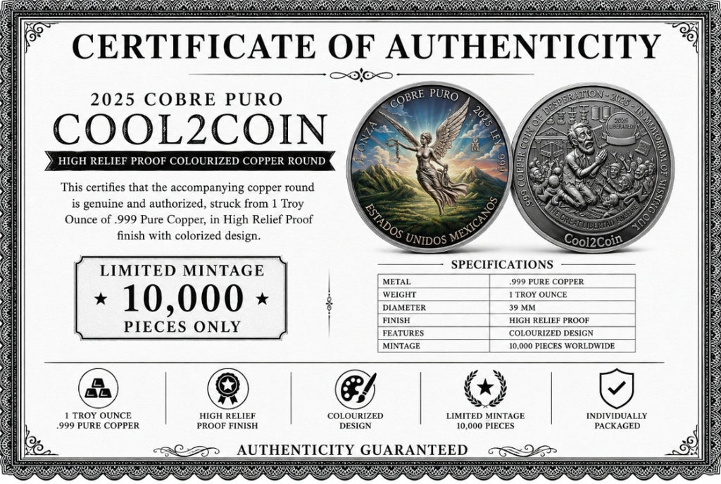 1oz Colourized Libertad Copper -  Limited Mintage Release