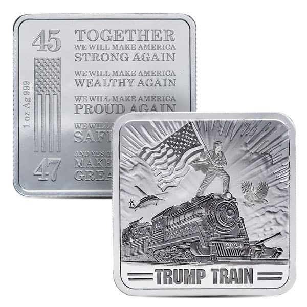 Trump Train 1oz Silver Proof Bar