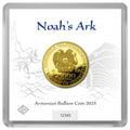 Noahs Ark Armenian 1/2oz 999.9 24k Fine Gold Coin in assay capsule