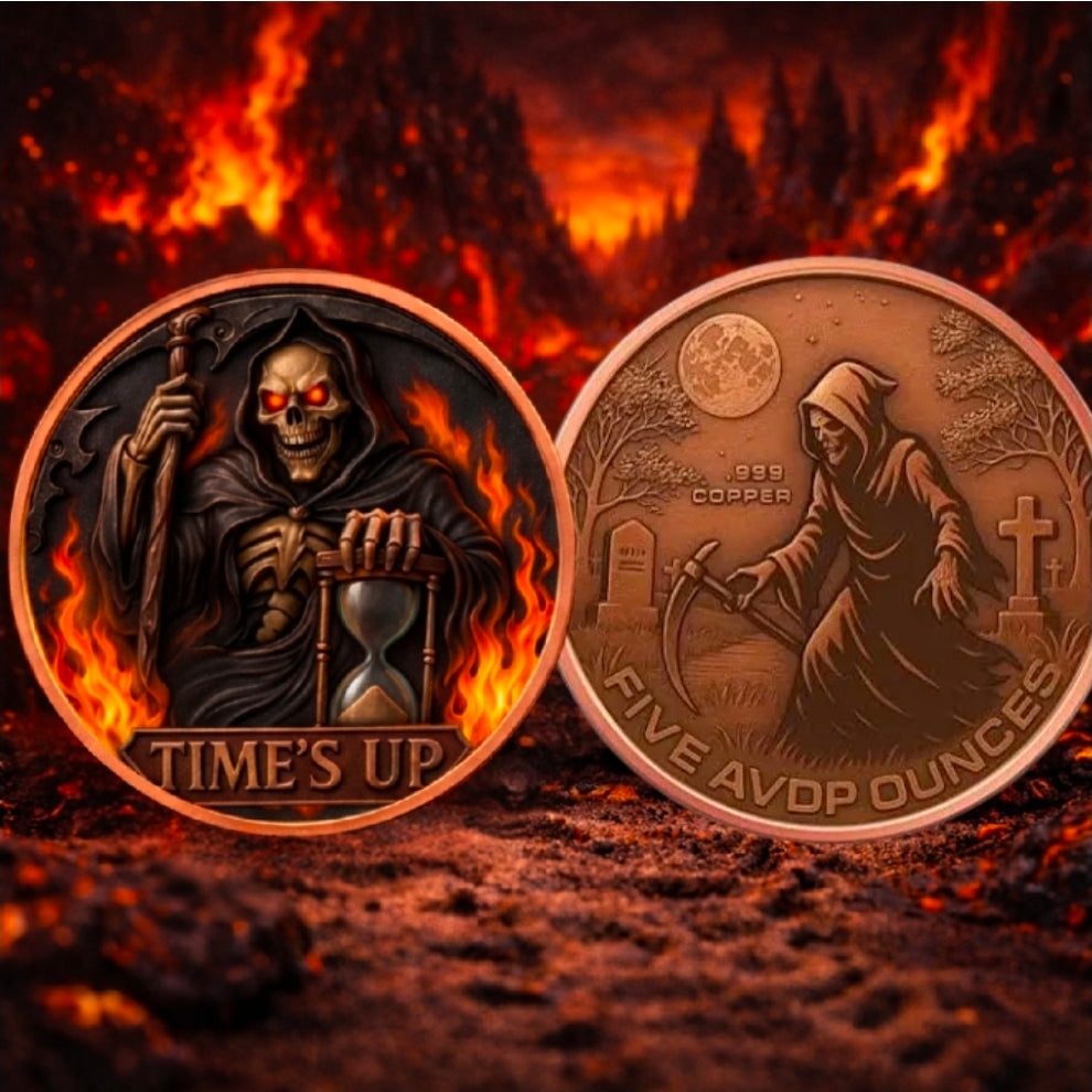 Time’s Up Grim Reaper 5oz Copper