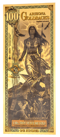 100 Arizona Goldback 1/10th Troy Ounce 24K Gold
