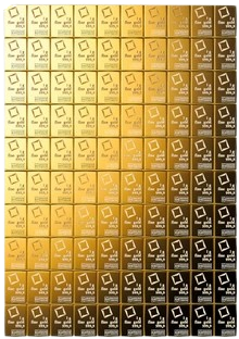 Valcambi Suisse 100 x 1g Gold CombiBar (100g Total, 999.9 Fine Gold)