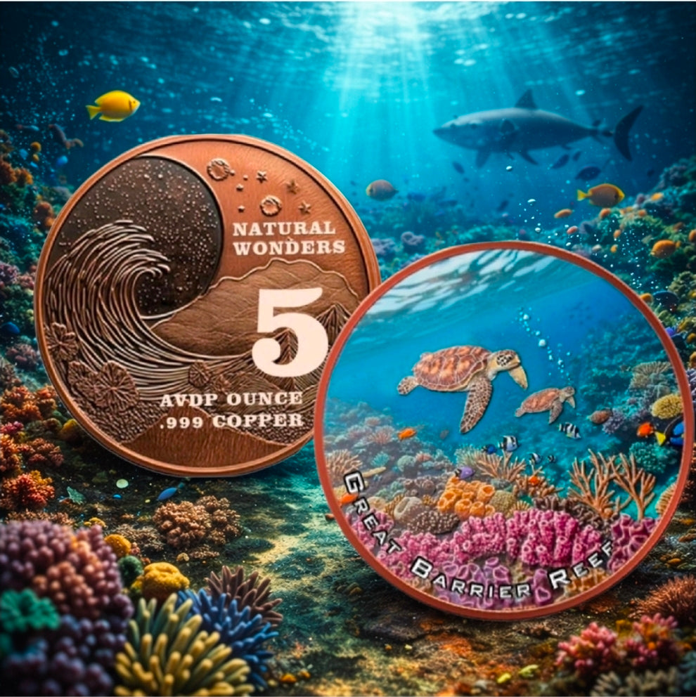Great Barrier Reef 5oz Copper