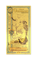 5 Utah Goldback – Truth (Veritas) – 1/200 Troy oz 24K Gold