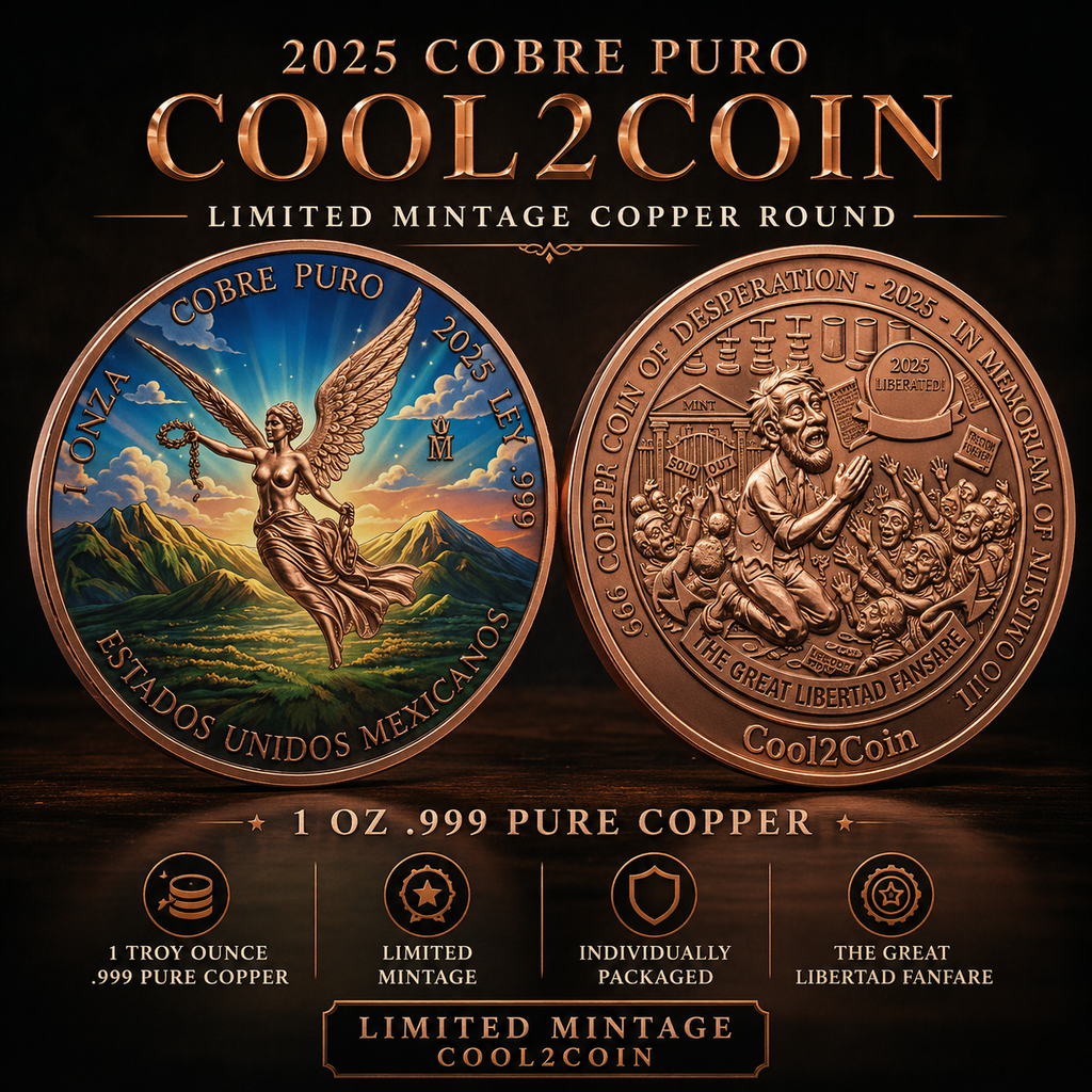 1oz Colourized Libertad Copper -  Limited Mintage Release