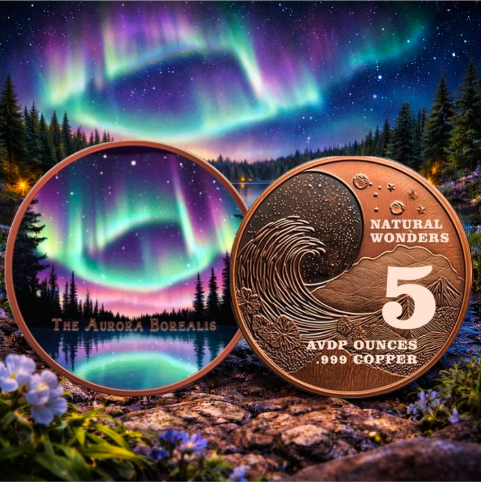 Aurora Borealis 5oz Copper